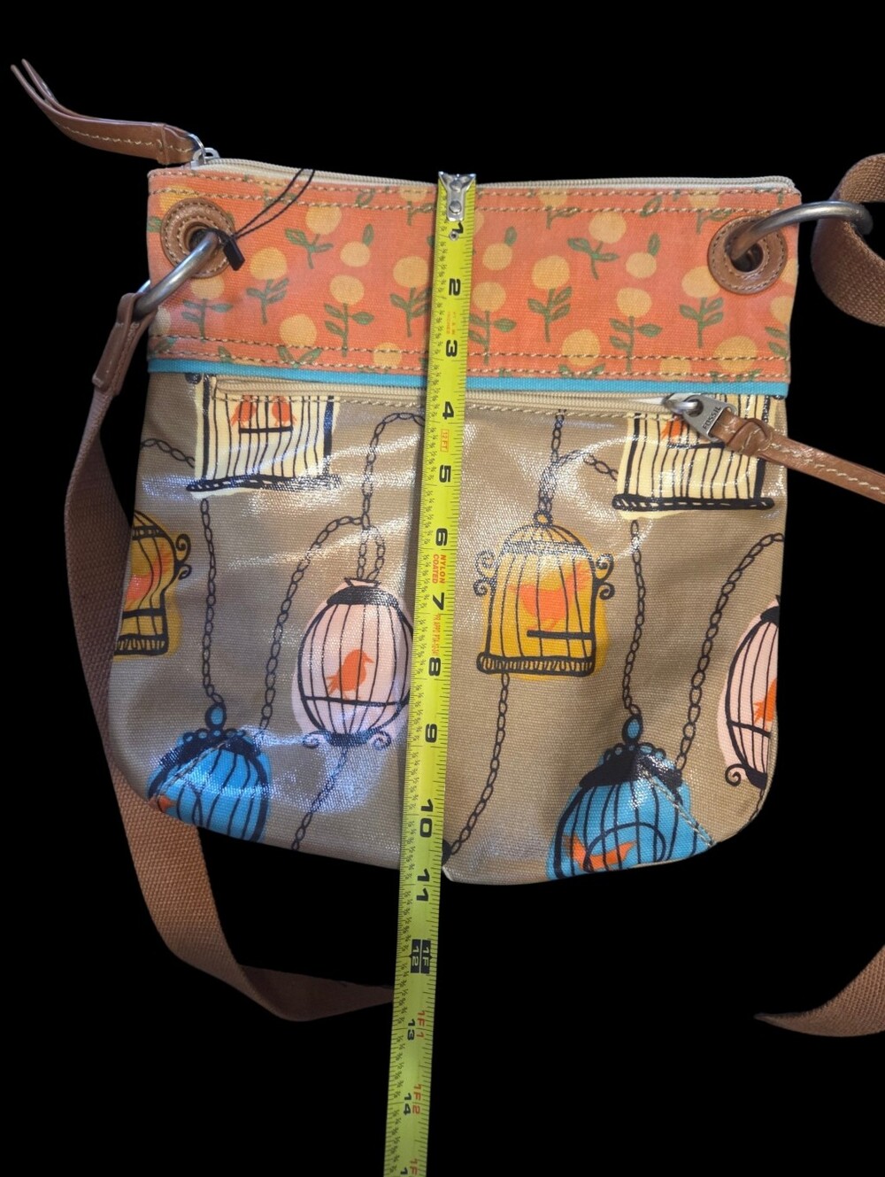NWOT Fossil Key-Per Birdcage Crossbody Bag Purse Matching City Birds Wallet - Picture 10 of 13
